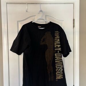 Harley-Davidson Black and Gold Silhouette Tee